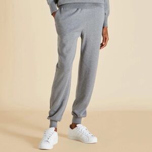 Olivia von Halle Gray Cashmere Jogger Pants